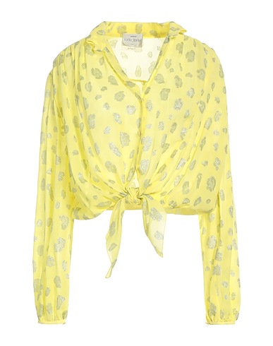 FORTE_FORTE Patterned shirts & blouses Yellow 96% Viscose, 4% Metallic Polyester