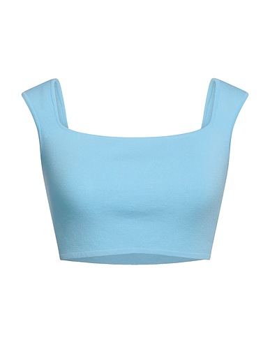 SPORTMAX Top Sky blue 100% Cotton