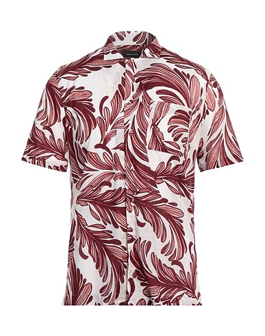 TAGLIATORE Patterned shirt Burgundy 100% Cotton