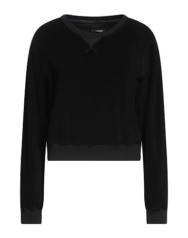 TOM FORD Sweatshirt Black 100% Cotton, Silk, Elastane, Polyamide