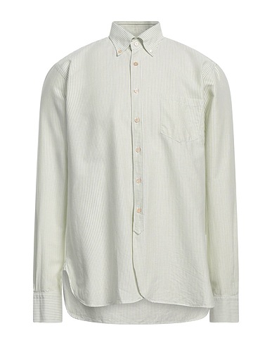 ALESSANDRO GHERARDI Striped shirt Light green 100% Cotton