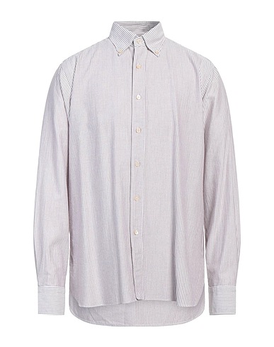 ALESSANDRO GHERARDI Camicia a righe Marrone 100% Cotone