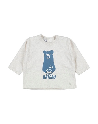 PETIT BATEAU T-shirt Light grey 100% Cotton