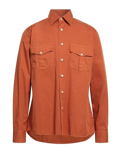 ALESSANDRO GHERARDI Solid colour shirt Tan 100% Cotton