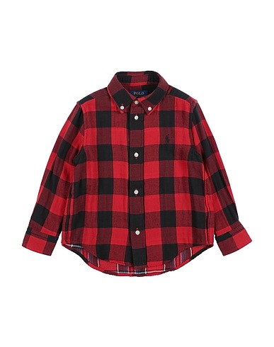 POLO RALPH LAUREN Patterned shirt Buffalo Check Double-Faced Cotton Shirt  Red 100% Cotton