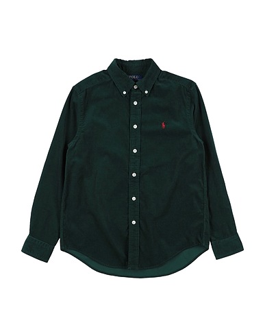 POLO RALPH LAUREN Solid color shirt Cotton Corduroy Shirt  Dark green 100% Cotton