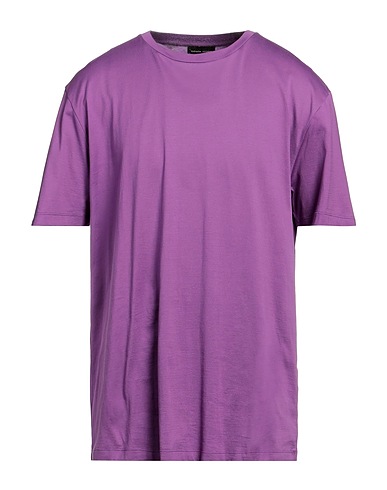 ROBERTO COLLINA Basic T-Shirt Purple 100% Cotton