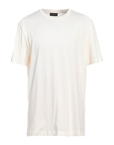 ROBERTO COLLINA Camiseta básica Marfil 100% Algodón