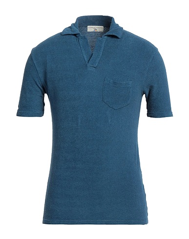 FILIPPO DE LAURENTIIS Polo shirt Slate blue 100% Cotton