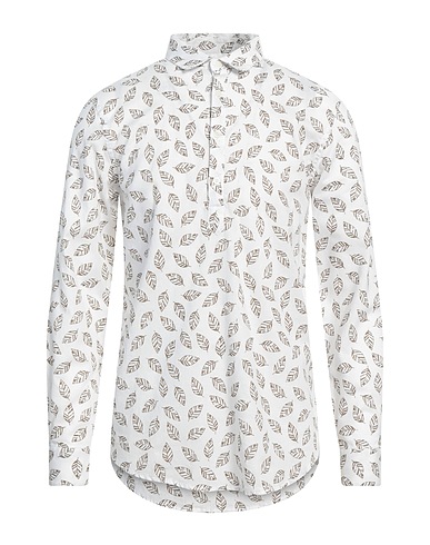 GREY DANIELE ALESSANDRINI Chemise en lin Blanc 55% Lin, 45% Coton