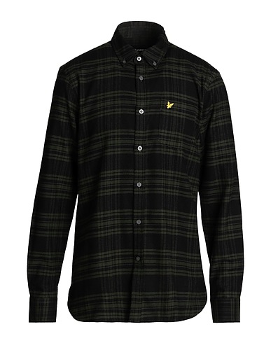 LYLE & SCOTT Checked shirt VINTAGE Dark green 100% Cotton