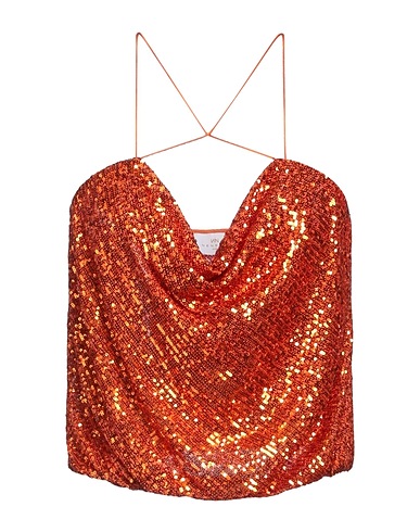 NENETTE Top Orange 100% Polyester, Elastane