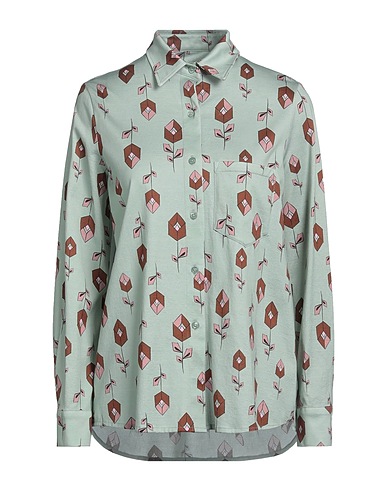 CIRCOLO 1901 Patterned shirts & blouses Sage green 100% Cotton