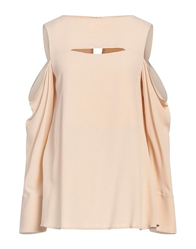 ERIKA CAVALLINI Top Beige 65% Acetato, 35% Seta