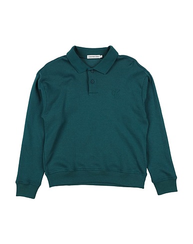 CALVIN KLEIN JEANS Polo shirt Deep teal 100% Cotton
