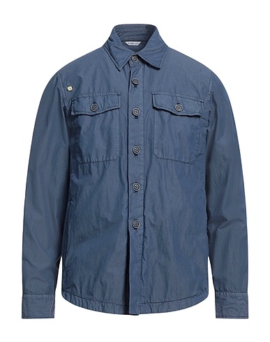 MANUEL RITZ Camicia tinta unita Avio 69% Cotone, 31% Poliammide