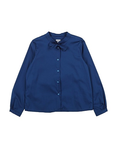 PICCOLA LUDO Solid colour shirts & blouses Midnight blue 97% Cotton, 3% Elastane