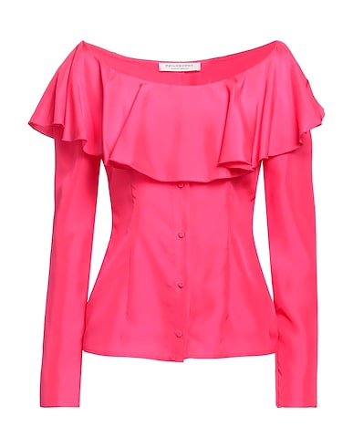 PHILOSOPHY di LORENZO SERAFINI Off-the-shoulder top Fuchsia 100% Silk