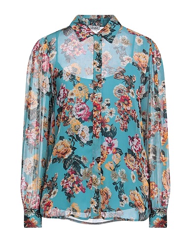 LIU •JO Floral shirts & blouses Sky blue 100% Viscose