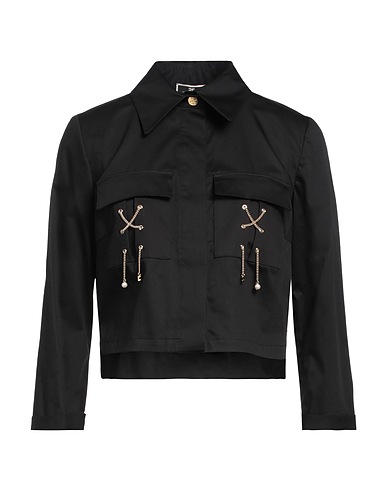 ELISABETTA FRANCHI Shirts Black 98% Cotton, 2% Elastane