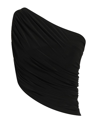 NORMA KAMALI One-shoulder top Black 95% Polyester, 5% Elastane