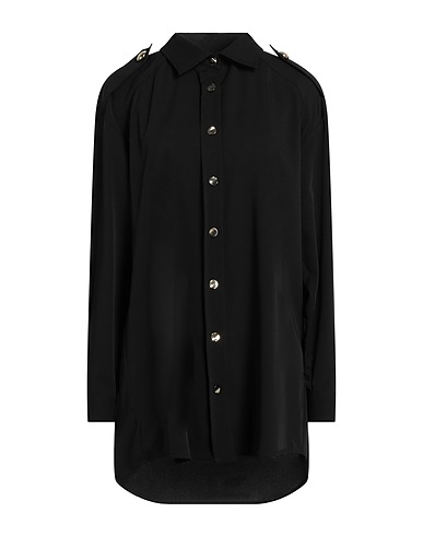 MAISON 9 Paris Shirts Black 83% Polyester, 14% Viscose, 3% Elastane