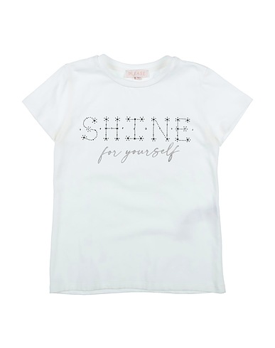 PLEASE T-shirt White 95% Cotton, 5% Elastane