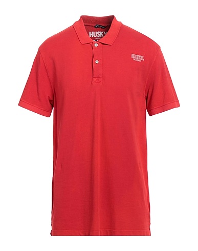 HUSKY Polo shirt Red 100% Cotton