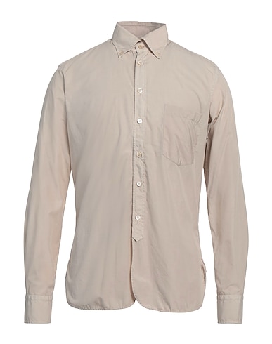 ALESSANDRO GHERARDI Solid colour shirt Beige 100% Cotton