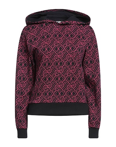 KARL LAGERFELD Hooded track jacket  Black 97% Cotton, 3% Elastane