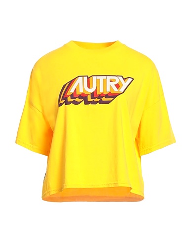 AUTRY T-shirt Yellow 100% Cotton