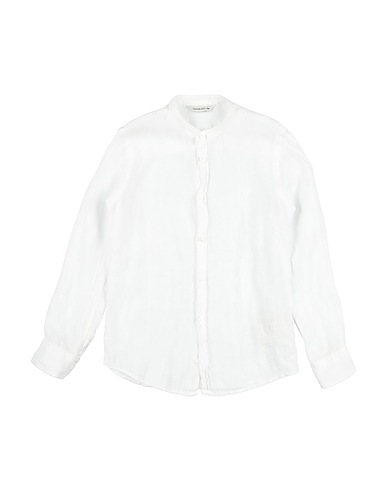 MANUEL RITZ Chemise de couleur unie Blanc 100% Lin