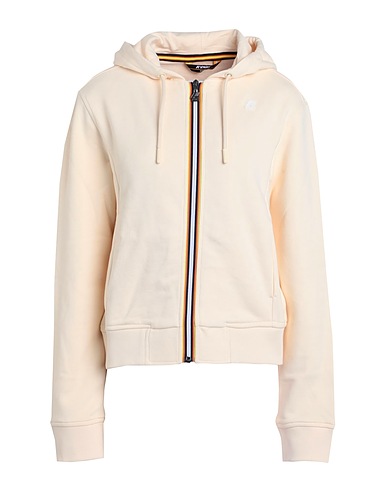 K-WAY Hooded track jacket  Cream 100% Cotton
