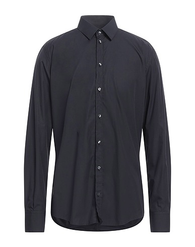 DOLCE&GABBANA Solid color shirt Midnight blue 100% Cotton