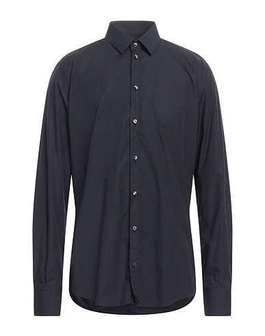 DOLCE&GABBANA Solid color shirt BLU NOTTE 100% Cotton