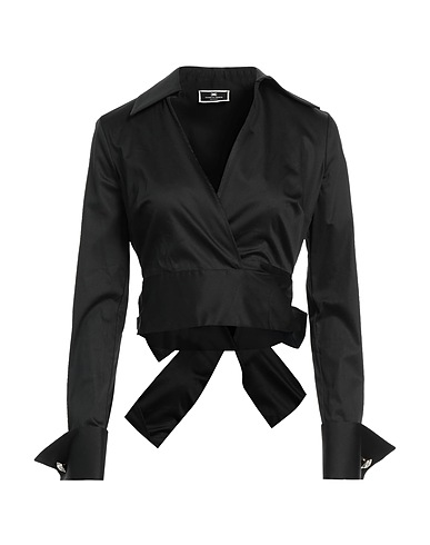 ELISABETTA FRANCHI Camicie e bluse tinta unita Nero 98% Cotone, 2% Elastan