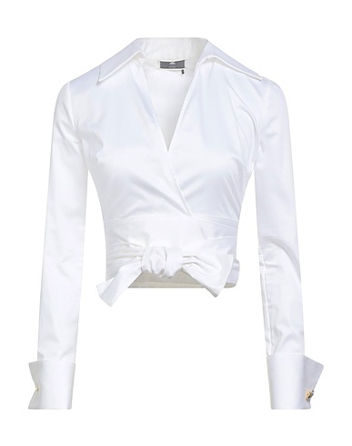 ELISABETTA FRANCHI Top White 98% Cotton, 2% Elastane