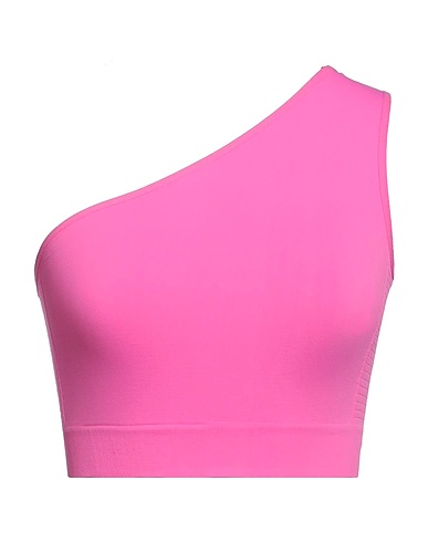 RICK OWENS One-shoulder top Fuchsia 95% Polyamide, 5% Elastane