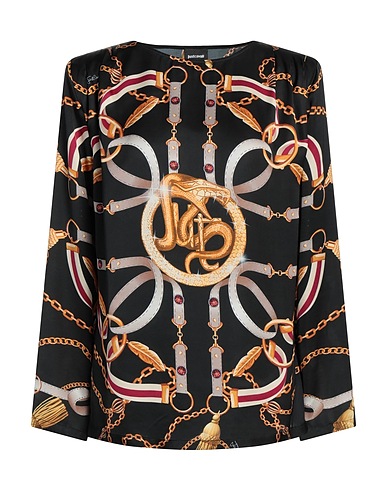JUST CAVALLI Top Black 100% Viscose