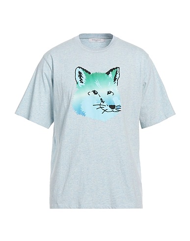 MAISON KITSUNÉ T-shirt Celeste 100% Cotone