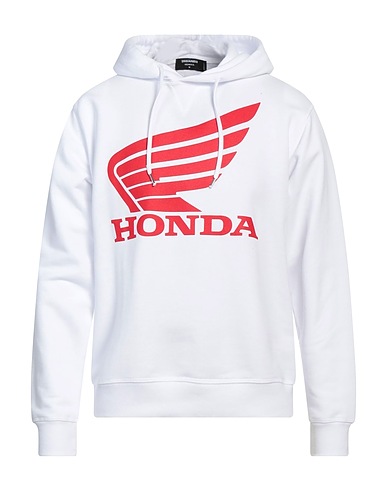 DSQUARED2 Hoodie X HONDA Weiß 100% Baumwolle, Elastan