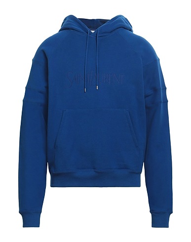SAINT LAURENT Hooded sweatshirt Blue 90% Cotton, 10% Polyester, Elastane