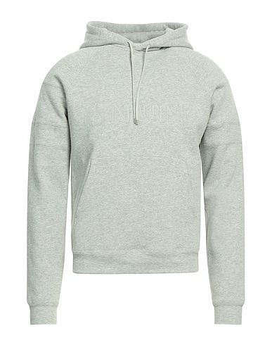 SAINT LAURENT Hooded track jacket  Grey 90% Cotton, 10% Polyester, Elastane