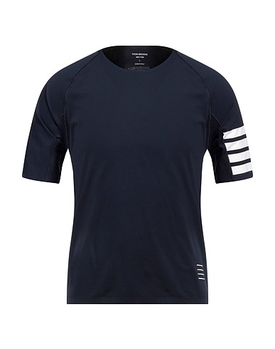 THOM BROWNE T-shirt BLU NOTTE 85% Nylon, 15% Elastane