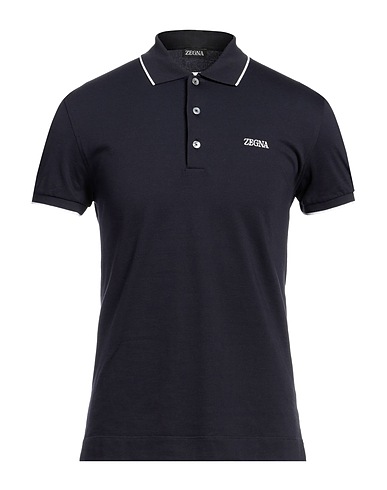 ZEGNA Polo shirt Midnight blue 95% Cotton, 5% Elastane