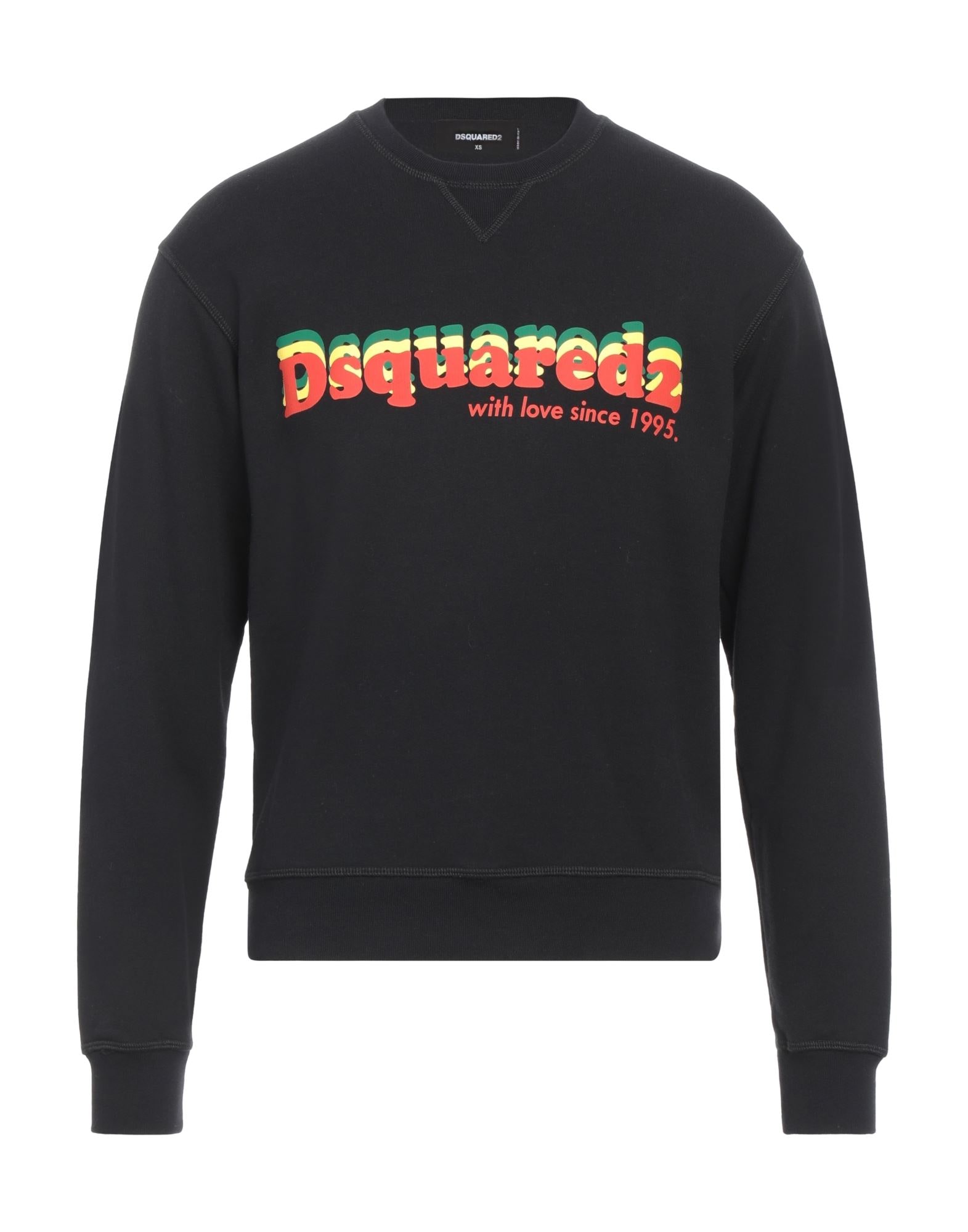 スウェット・トレーナー DSQUARED2 BLACK COTTON SWEATSHIRT WITH LOGO DSQUARED2 64 Logo Sweatshirt, Black – OZNICO