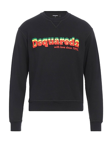 DSQUARED2 Sweatshirt Black 100% Cotton, Elastane