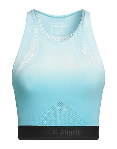 PALM ANGELS Top Sky blue 81% Polyamide, 19% Elastane, Polyester
