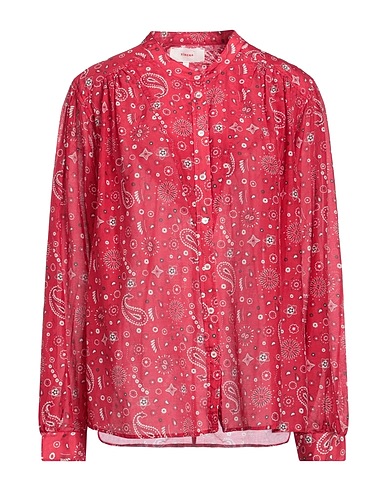 XíRENA Patterned shirts & blouses Red 70% Cotton, 30% Silk
