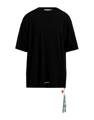 OFF-WHITE™ Футболка oversize Чёрный 100% Хлопок, Полиэстер
